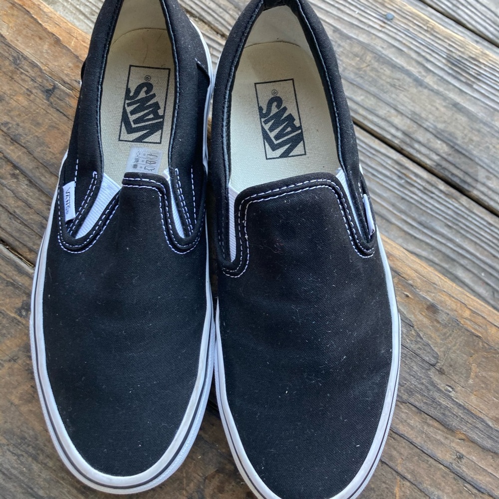 Black slip-on vans